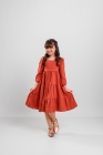 Vestido Viscose Terra Manga Longa