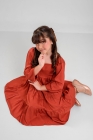 Vestido Viscose Terra Manga Longa