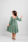 Vestido Viscose Verde Manga Longa