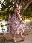 Vestido Borboleta Manga Longa