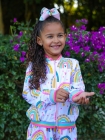 Conjunto Gola Listras Arco iris
