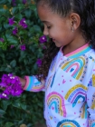 Conjunto Gola Listras Arco iris