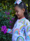 Conjunto Gola Listras Arco iris