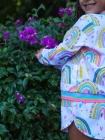 Conjunto Gola Listras Arco iris