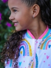 Conjunto Gola Listras Arco iris
