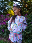 Conjunto Gola Listras Arco iris