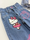 Calça Jeans Infantil Hello Kitty