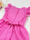Vestido Arco Irís Bordado Rosa