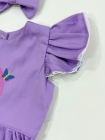 Vestido Arco Irís Bordado Lavanda