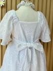 Vestido Ana Branco Tecido Laise (Premium)
