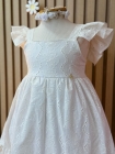 Vestido Bela Off Tecido Laise (Premium)