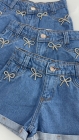 Short Jeans Infantil Laço