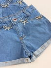 Short Jeans Infantil Laço