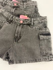 Short Jeans Juvenil Preto Ref. 1249