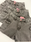 Short Jeans Juvenil Preto Ref. 1249