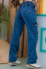 Calça Cargo Jeans Juvenil