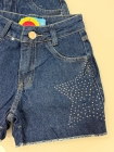 Short Jeans Juvenil com Brilho