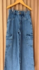 Calça Cargo Jeans Juvenil