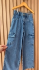 Calça Cargo Jeans Juvenil