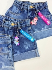 Short Jeans Infantil Unicórnio