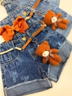 Short Jeans Infantil Urso