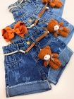 Short Jeans Infantil Urso
