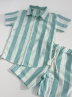 Conjunto Linho Listras Verde