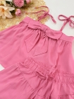 Conjunto Laço Cor Rosa