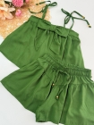 Conjunto Laço Cor Verde Musgo