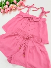 Conjunto Laço Cor Rosa