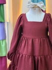Vestido Manga Longa Marsala