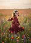 Vestido Manga Longa Marsala