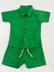 Conjunto Mauricinho Linho Verde Musgo