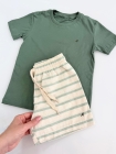 Conjunto Listras Verde Oliva (Premium)
