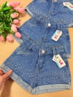 Short Jeans Infantil Brilho