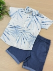 Conjunto Folhas Jeans