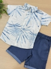 Conjunto Folhas Jeans