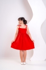 Vestido Botões Vermelho Bordado