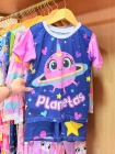 Pijama Manga Curta Planetas