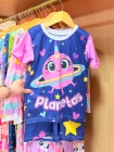 Pijama Manga Curta Planetas