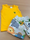 Conjunto Amarelo Animais Regata