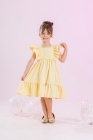 Vestido Beatriz Amarelo Bebê (Premium)