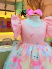 Vestido Rosa Ursinha Patins