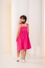 Vestido Bot&otilde;es Pink Bordado