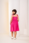 Vestido Bot&otilde;es Pink Bordado