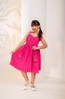 Vestido Bot&otilde;es Pink Bordado
