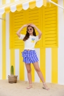 Conjunto Short Saia Lemon Azul