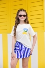 Conjunto Short Saia Lemon Azul