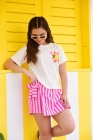 Conjunto Short Saia Lemon Rosa