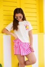 Conjunto Short Saia Lemonn Rosa